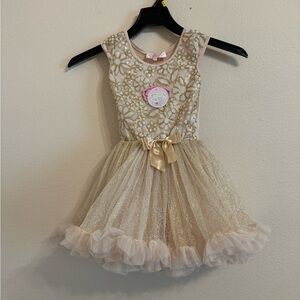 Popatu Ribbon Tutu Floral Sequin Dress